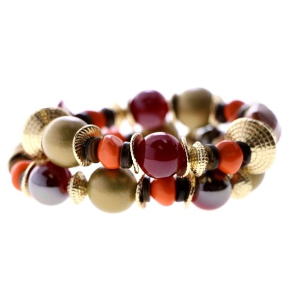 Catherine's Fall color plus sized stretch bracelet - Picture 3 of 5